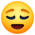 Facebook上的松了口气的脸emoji表情