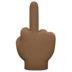 Facebook上的比中指的手：深色肤色emoji表情