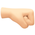 Facebook上的右拳：浅肤色emoji表情
