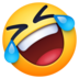 Facebook上的在地板上滚来滚去大笑emoji表情