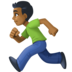 Facebook上的跑步者：中等深色肤色emoji表情