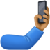 Facebook上的自拍：中等深色肤色emoji表情
