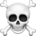 Facebook上的头骨和交叉骨/骷髅emoji表情