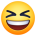 Facebook上的咧嘴眯眼的脸emoji表情
