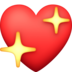 Facebook上的闪闪发光的心emoji表情