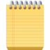 Facebook上的螺旋式记事本emoji表情