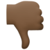 Facebook上的拇指向下：深色肤色emoji表情