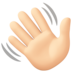Facebook上的挥手：浅肤色emoji表情