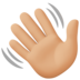 Facebook上的挥手：中浅肤色emoji表情