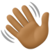 Facebook上的挥手：中黑肤色emoji表情