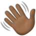 Facebook上的挥手：深色肤色emoji表情