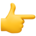 Facebook上的指向右边的手emoji表情