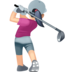 Facebook上的女子高尔夫：浅肤色emoji表情