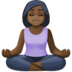 Facebook上的打坐的女人：深色肤色emoji表情