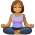 Facebook上的打坐的女人：中等肤色emoji表情