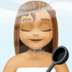 Facebook上的蒸汽房女性：中等肤色emoji表情
