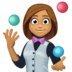 Facebook上的女性杂耍：中等肤色emoji表情
