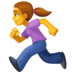 Facebook上的女子跑步emoji表情