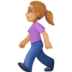Facebook上的行走的女人：中浅肤色emoji表情