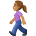 Facebook上的行走的女人：中等肤色emoji表情