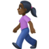 Facebook上的行走的女人：深色肤色emoji表情