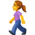 Facebook上的行走的女人emoji表情
