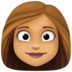 Facebook上的女性：中等肤色emoji表情
