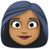 Facebook上的女性：中黑肤色emoji表情