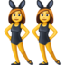 Facebook上的有兔子耳朵的女人emoji表情