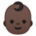 安卓系统里的婴儿：深色肤色emoji表情