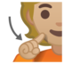 安卓系统里的聋人：中浅肤色emoji表情