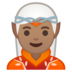 安卓系统里的精灵：中等肤色emoji表情