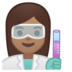 安卓系统里的女科学家：中等肤色emoji表情