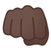 安卓系统里的迎面而来的拳头：黑肤色emoji表情