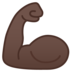 安卓系统里的屈肌二头肌：深色肤色emoji表情
