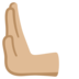 安卓系统里的向左推: 中等-浅肤色emoji表情