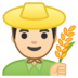 安卓系统里的男农民：浅肤色emoji表情