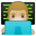 安卓系统里的男技术员：中浅肤色emoji表情