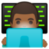 安卓系统里的男技术员：中黑肤色emoji表情