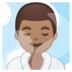 安卓系统里的蒸汽房男士：中等肤色emoji表情