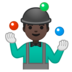 安卓系统里的男子杂耍：深色肤色emoji表情