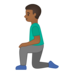 安卓系统里的跪男：中黑肤色emoji表情