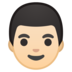 安卓系统里的男士：浅肤色emoji表情