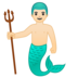 安卓系统里的人鱼：浅肤色emoji表情