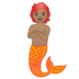 安卓系统里的美人鱼：中等肤色emoji表情