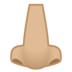 安卓系统里的鼻子：中浅肤色emoji表情