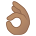 安卓系统里的OK手：中等肤色emoji表情