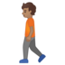 安卓系统里的行走的人：中等肤色emoji表情