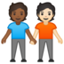 安卓系统里的手牵手：中暗肤色，浅肤色emoji表情