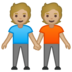 安卓系统里的手牵手：中浅肤色emoji表情